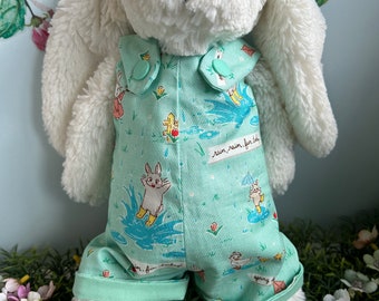 Spring Puddles Dungarees for a Medium Jellycat Bashful Bunny