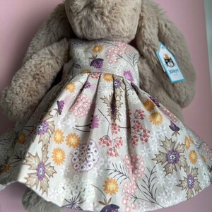 Floral Spring Dress for Medium Jellycat Bashful Bunny image 6