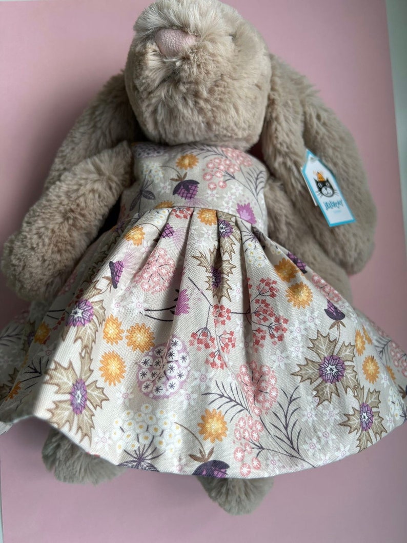 Floral Spring Dress for Medium Jellycat Bashful Bunny image 6