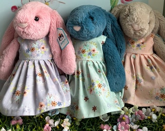 Spring Floral Dress for Medium Jellycat Bashful Bunny