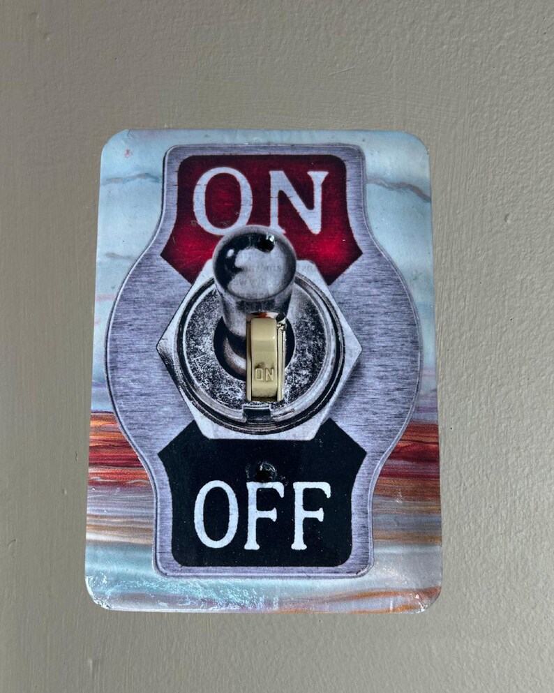 On and off Switch Plate - Etsy