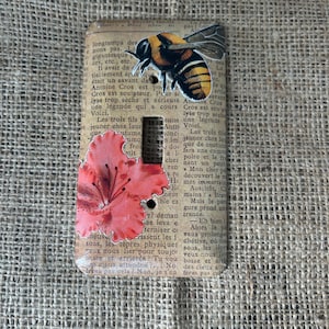 Bee Flower Switch Plates