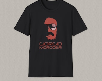 Giorgio Moroder T-Shirt, Electronic Music Tee, Synth Pioneer Shirt, Disco Legend, Original Illustration, Music Producer Gift