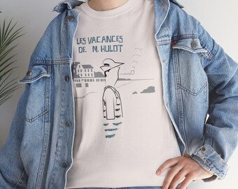 Jacques Tati T-Shirt, Les Vacances de Monsieur Hulot T-Shirt, Monsieur Hulot fans tee, Jacques Tati minimalist T-Shirt