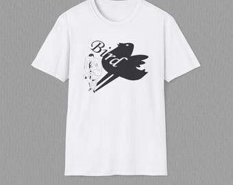 Charlie Parker Bird T-Shirt | Minimalist Jazz Graphic Tee | Bebop Music Shirt | Saxophone Lover Gift | Modern Jazz Apparel