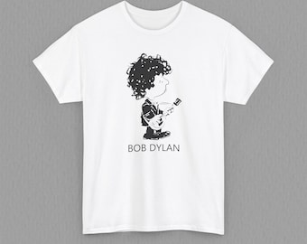 Bob Dylan T-Shirt, Folk Music Graphic Tee, Comic-Inspired Illustration, Singer Songwriter Shirt, Original Music Artwork