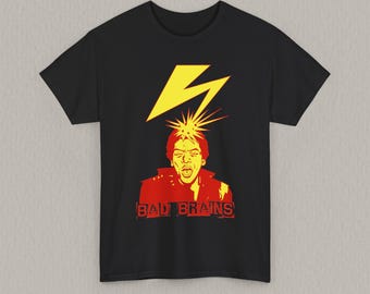 Bad Brains T-Shirt, Hardcore Punk Shirt, HR Tribute Tee, Punk Rock Gift, DC Hardcore Band, Illustrated Music T-Shirt