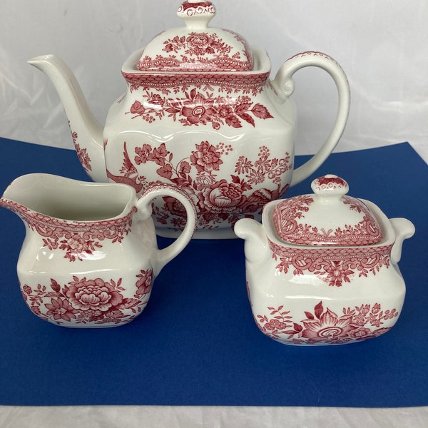 wedgwood, teapot vintage, cup and saucer, England, Ironston, English tea set, Porcelain, 60s, sugar and milk jug, tea jug