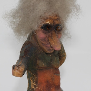 Nyform Troll (nr 145) granny with gray hair Vintage Norway