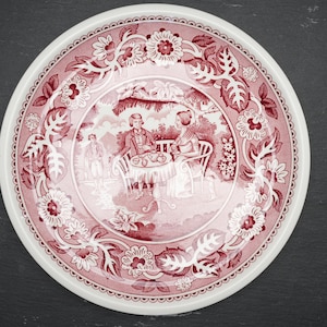 Boch Belgium Tea Drinker &quot;Teadrinker&quot; red breakfast / dinner plate 20.5 cm