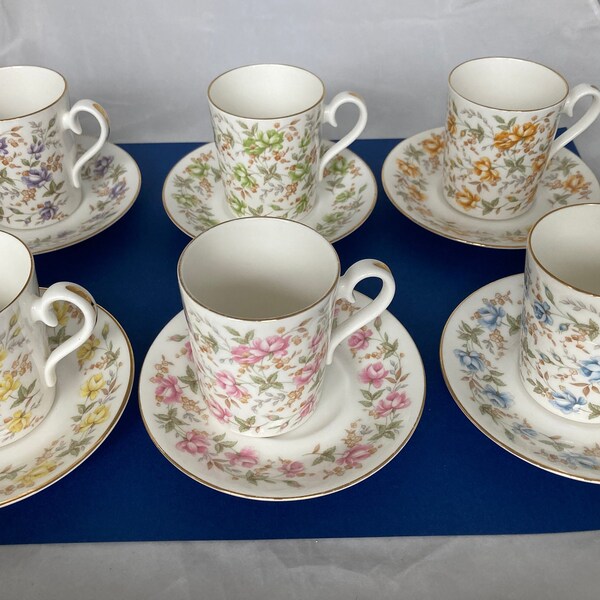 Royal Albert Rose Chintz Series Mug Green Velvet Purple Lace Orange Taffeta Yellow Ribbon Pink Brocade Blue Grown Bone china England