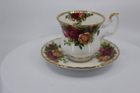 Royal Albert Old Country Roses Cup and Saucer Small Vintage 1962