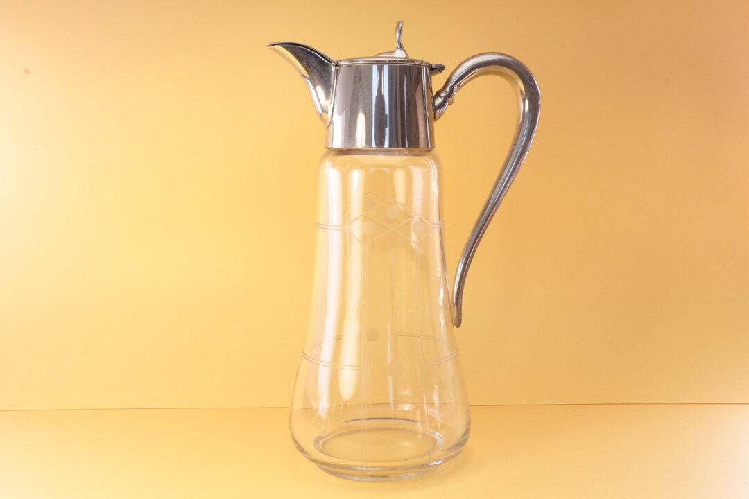 Crystal Glass Wine Jug Etsy
