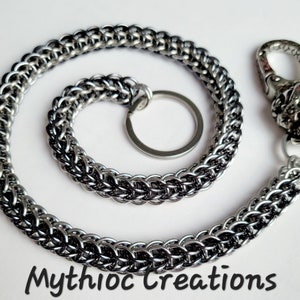 Wallet Chain, Full Persian Chainmaille with Pirate Skull Clasp, Aluminum, Handmade
