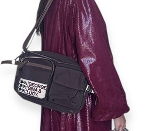DIESEL ヴィンテージテクスチャードレザーショルダーバッグ 中世風 