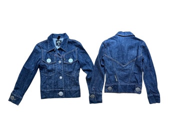 US Tax Free | Miss Sixty Vintage 00s Denim Jacket | minimal rave gorpcore grunge clubkid punk dystopian futuristic neutral 90s y2k