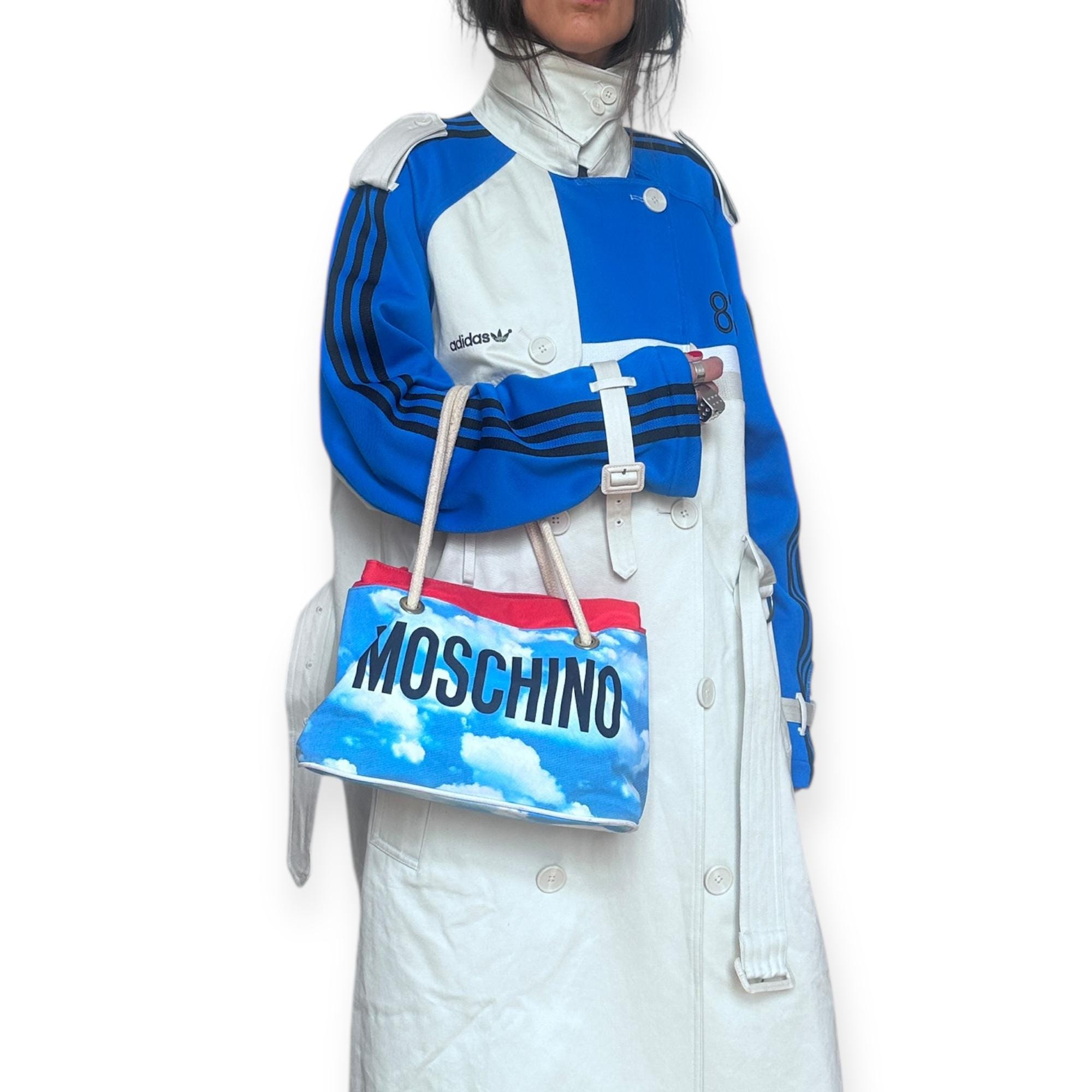 MOSCHINO Rare Vintage 90s Y2k Designer Red, White and Blue