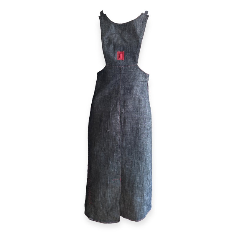 COP COPINE Rare Vintage 90s Y2k Blue Cotton Denim Maxi Dress | Size M ...