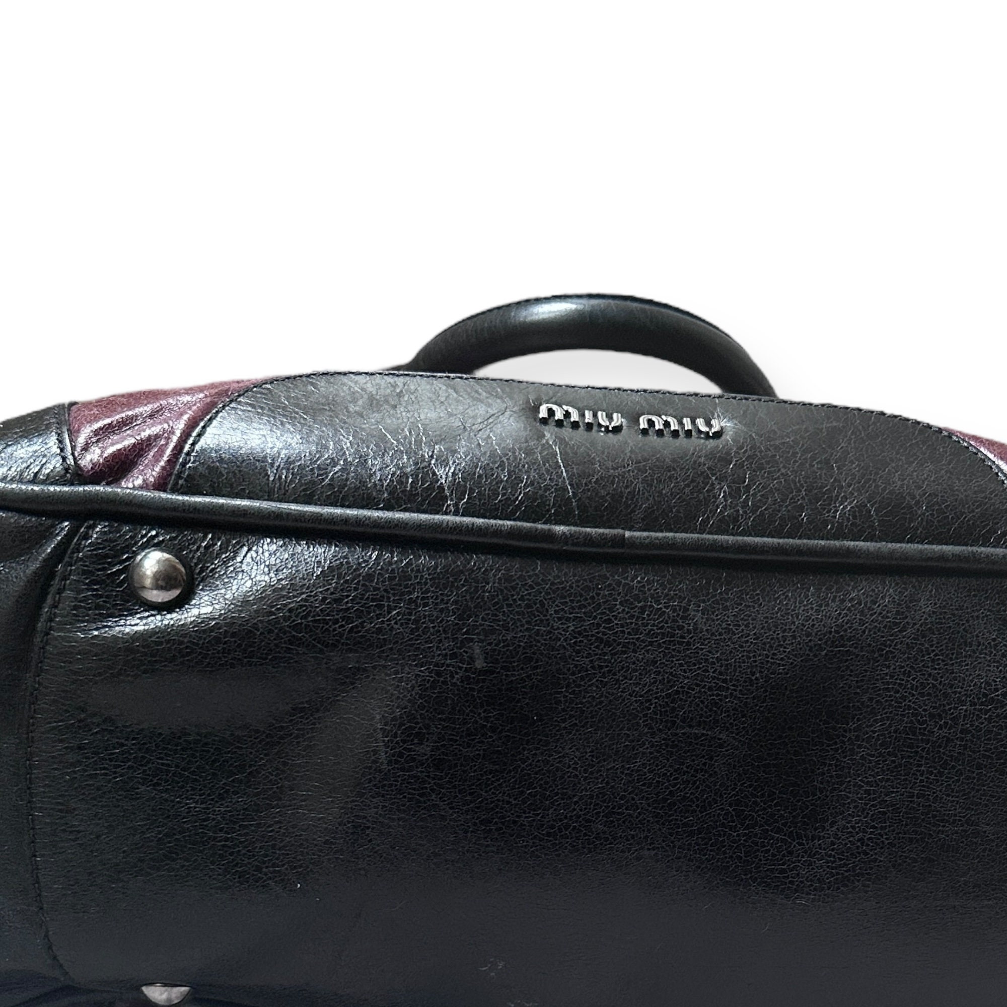 MIU MIU Vintage 00s Y2k Bowling Crossbody Hand Bag | Black MIU MIU Vintage 00s Y2k Bowling Crossbody Hand Bag | Black