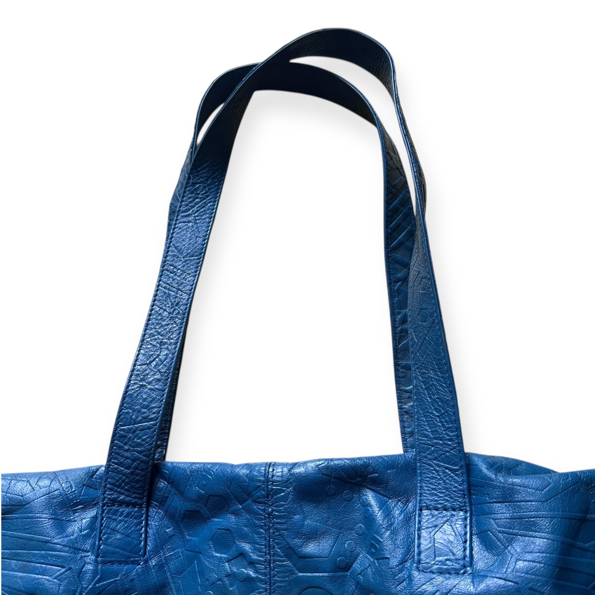 【激レア】diesel 90s shoulder bag y2k archive DIESEL Rare Vintage Archive 90s Y2k Blue Leather Shoulder