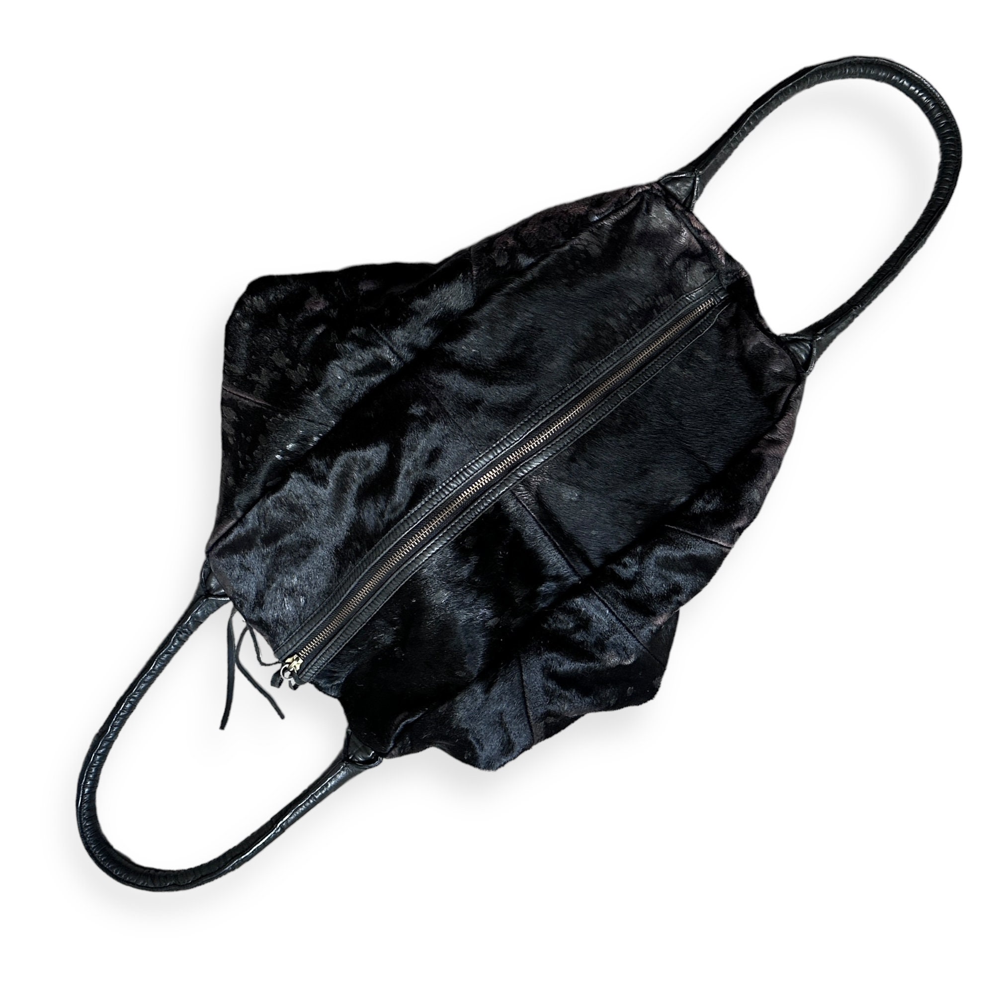 DIESEL 2000s Vintage Extremely Rare Fur Round Shoulder Bag DIESEL 2000s Vintage Extremely Rare Fur Round Shoulder Bag