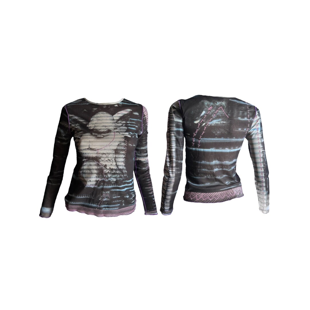 T-shirt Vintage Cop Copine Années 90 Motif Tubes De Peinture - Taille M, Occasion Bon état
