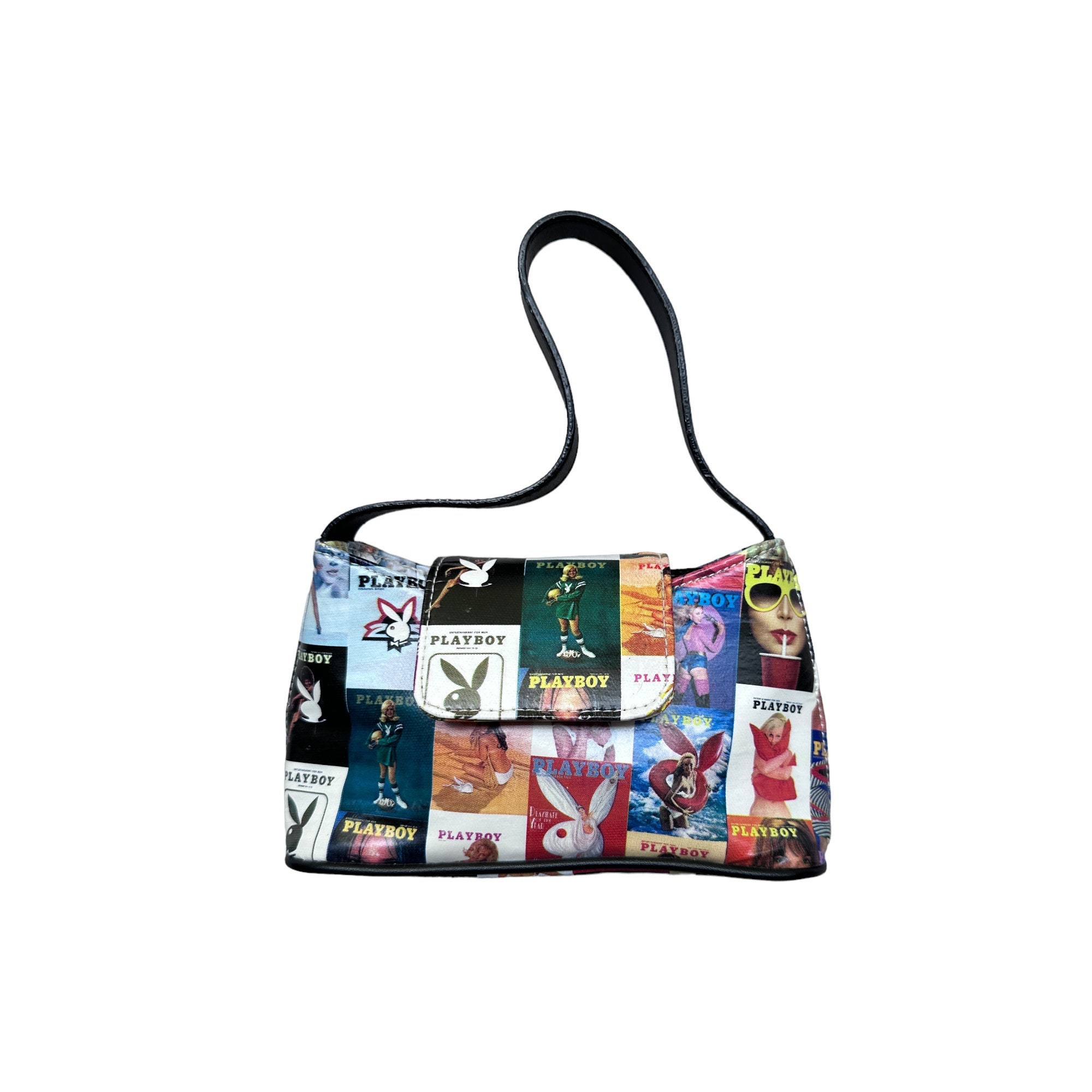 PLAYBOY Vintage 90s y2k Magazine Cover Print Handbag rave grunge clubkid cyber dystopian punk subversive 00s 2000s