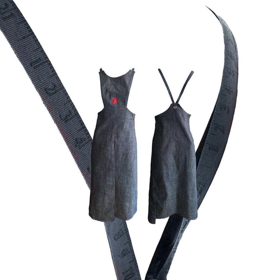 COP COPINE Rare Vintage 90s Y2k Blue Cotton Denim Maxi Dress | Size M ...