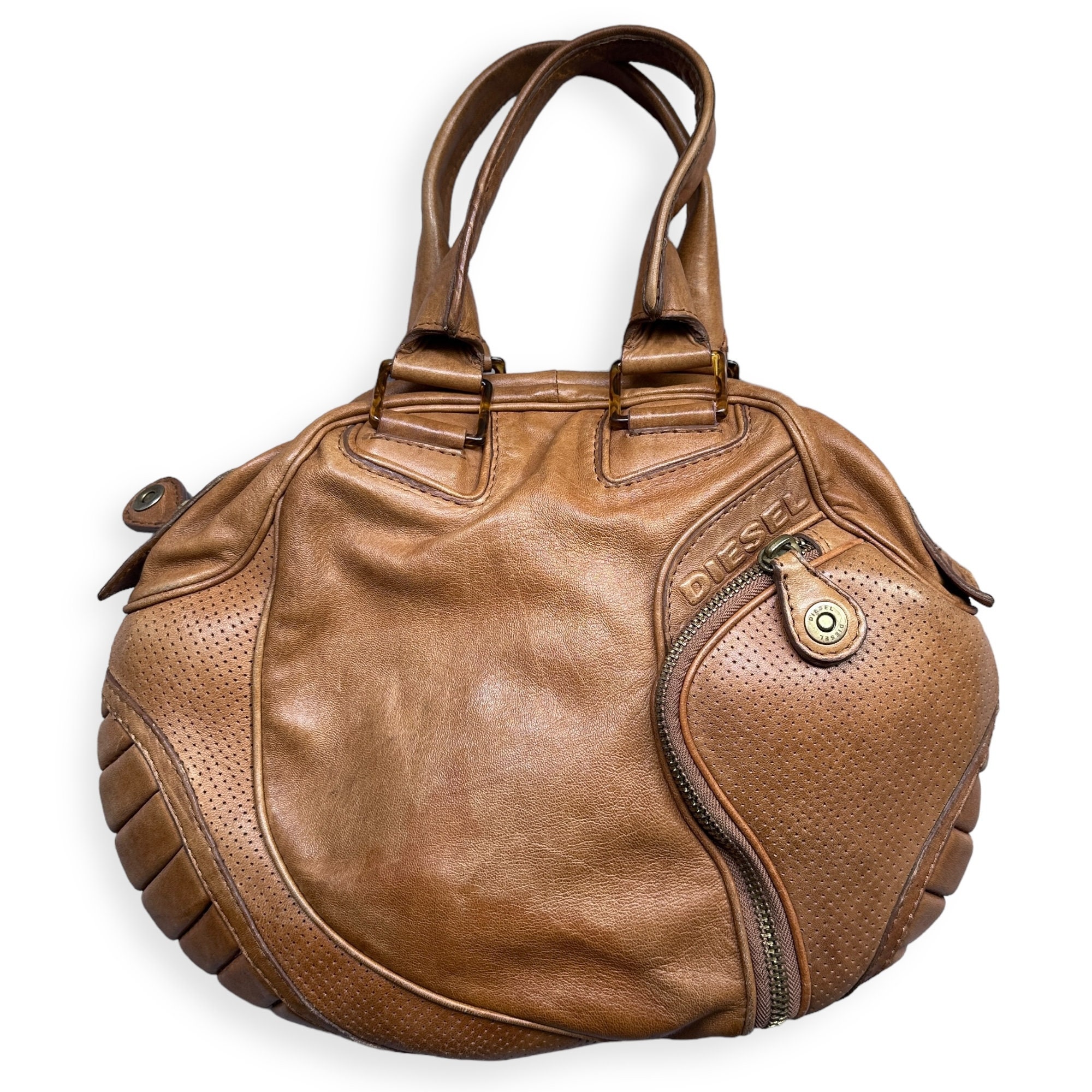 DIESEL Vintage 2000s RARE Archive Leather Futuristic Alien DIESEL Vintage 2000s RARE Archive Leather Futuristic Alien