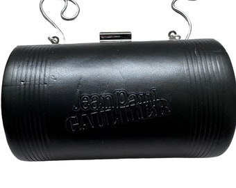 バッグ 00s archive jean paul GAULTIER bag y2k JPG Jean Paul Gaultier Vintage 90s Y2k Black Cylinder Clutch