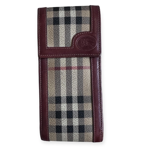 US Tax Free | BURBERRY Vintage Leather Glasses Case | Brown  display picture 3