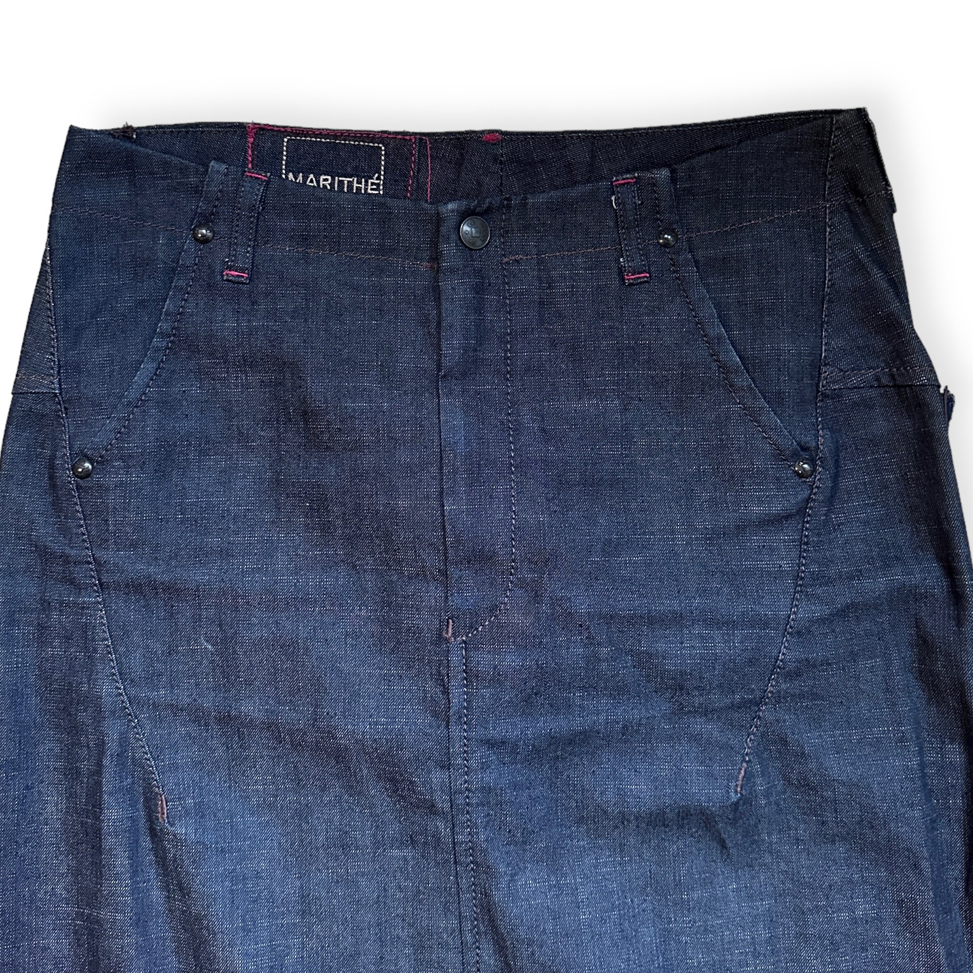 MFG Marithé François Girbaud 00s Vintage Blue Maxi Skirt