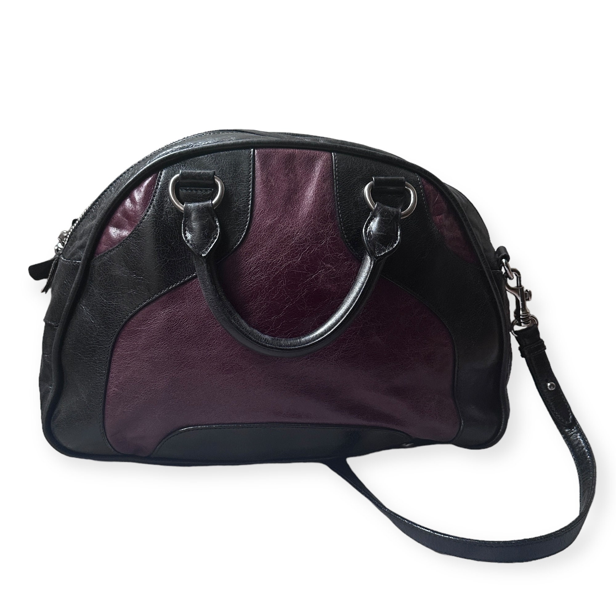 MIU MIU Vintage 00s Y2k Bowling Crossbody Hand Bag | Black MIU MIU Vintage 00s Y2k Bowling Crossbody Hand Bag | Black