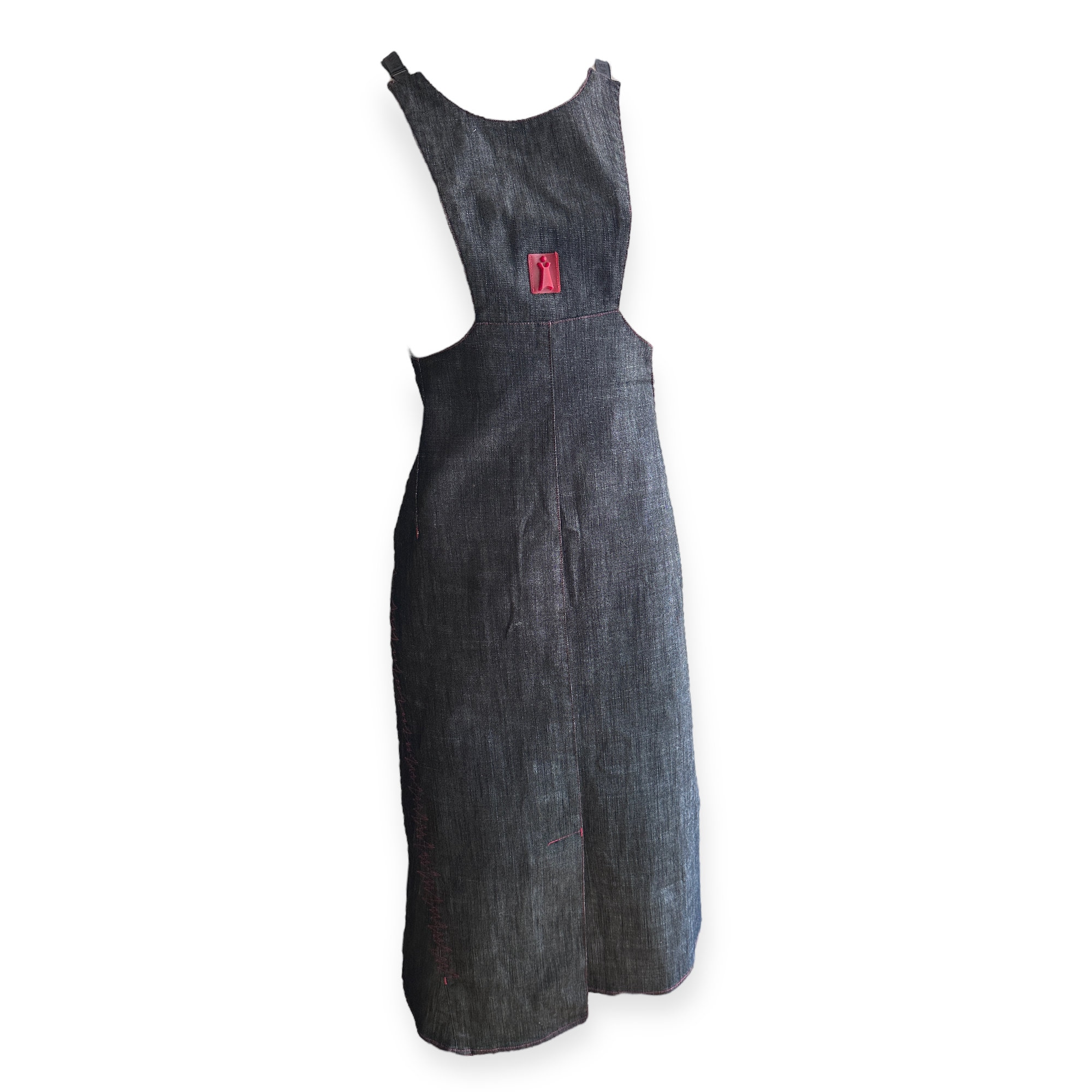 COP COPINE Rare Vintage 90s Y2k Blue Cotton Denim Maxi Dress | Size M ...