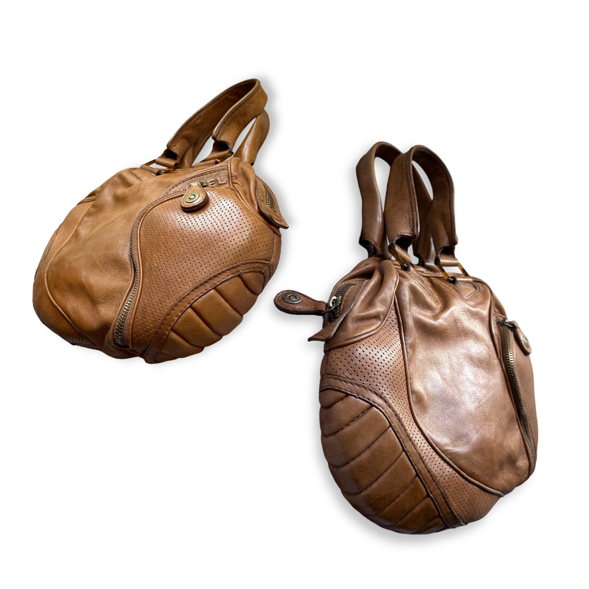 DIESEL Vintage 2000s RARE Archive Leather Futuristic Alien DIESEL Vintage 2000s RARE Archive Leather Futuristic Alien