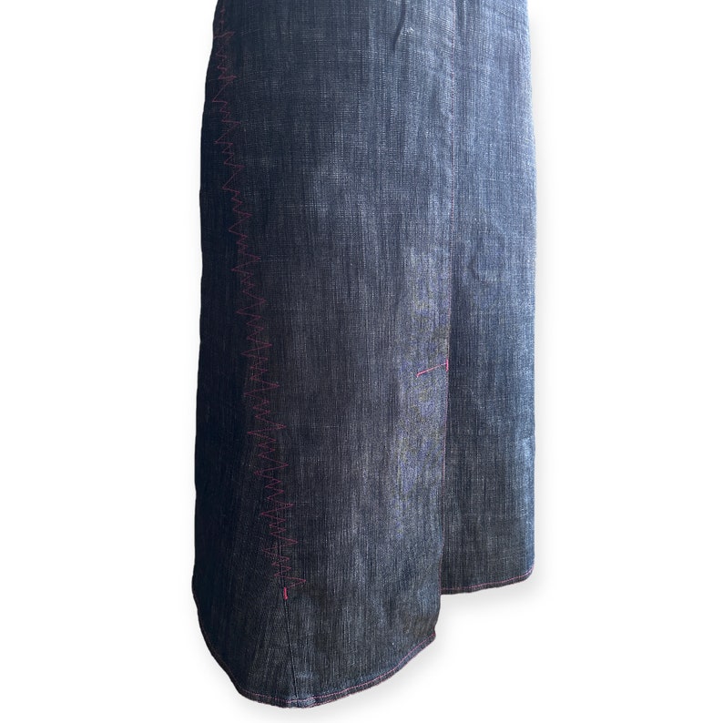 COP COPINE Rare Vintage 90s Y2k Blue Cotton Denim Maxi Dress | Size M ...