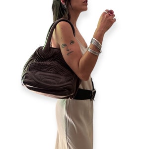 DIESEL Vintage 2000s RARE Archive Leather Futuristic Alien 