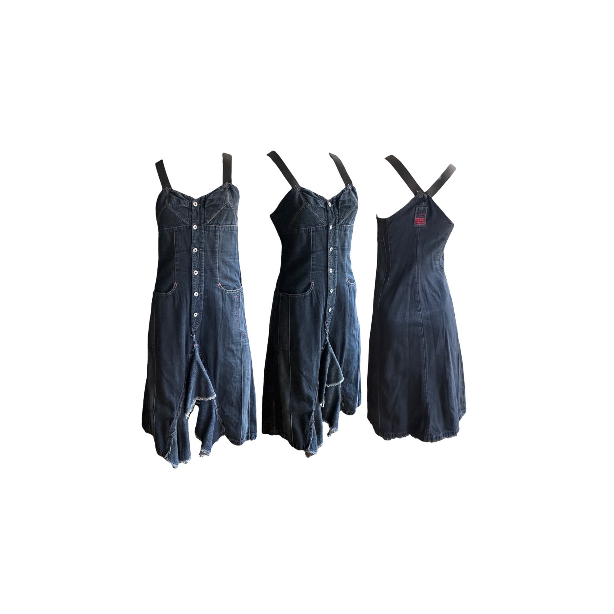 【MARITHE FRANCOIS GIRBAUD】W PUFF SLEEVE DRESS‐NAVY DRESS - MARITHE FRANCOIS GIRBAUD
