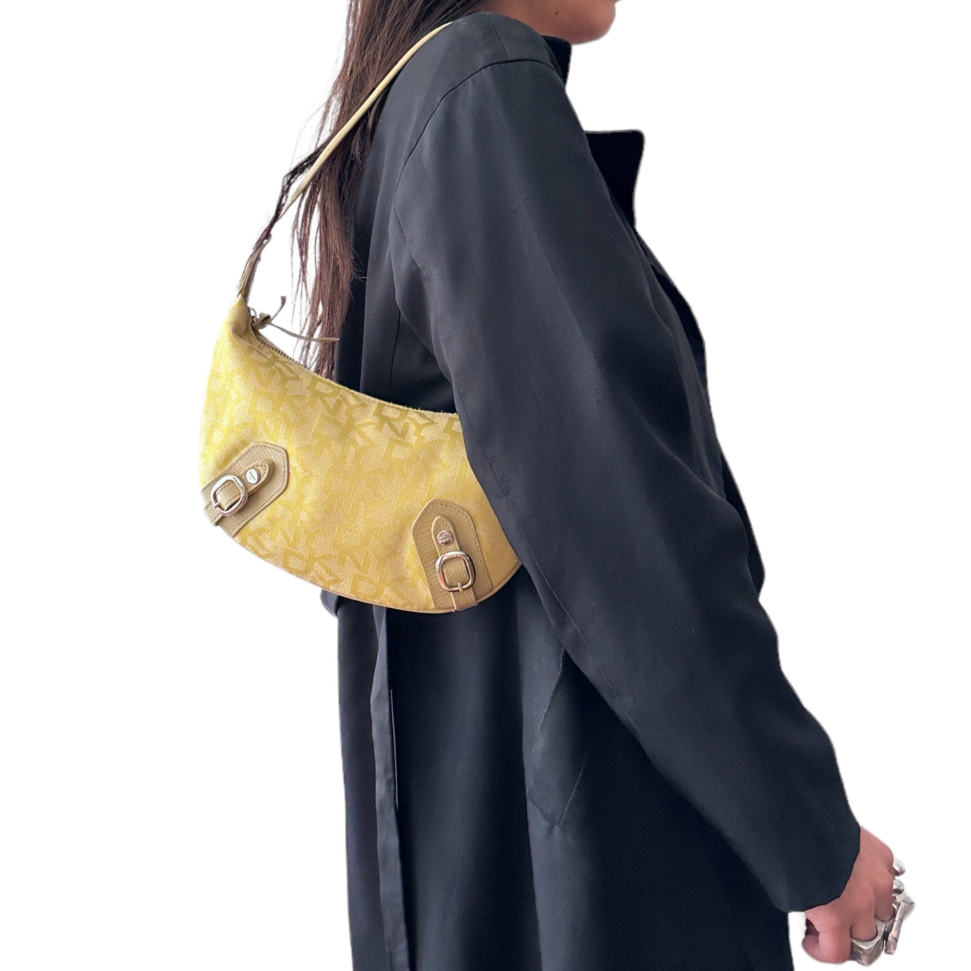 DKNY Donna Karan New York Monogram Baguette Shoulder Bag