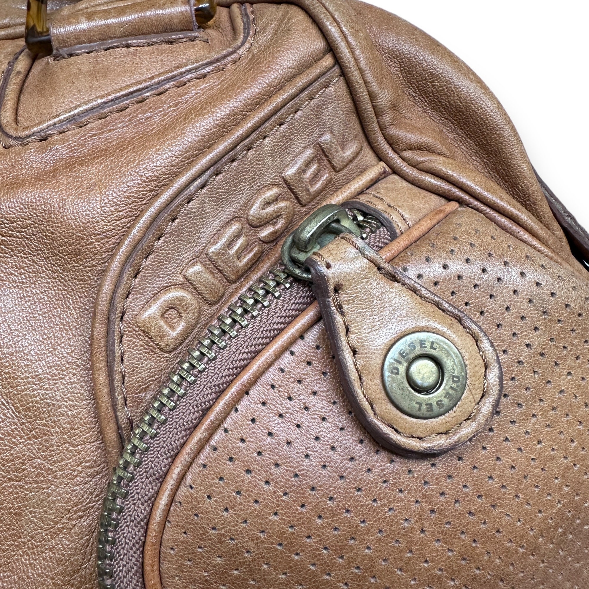 DIESEL Vintage 2000s RARE Archive Leather Futuristic Alien DIESEL Vintage 2000s RARE Archive Leather Futuristic Alien