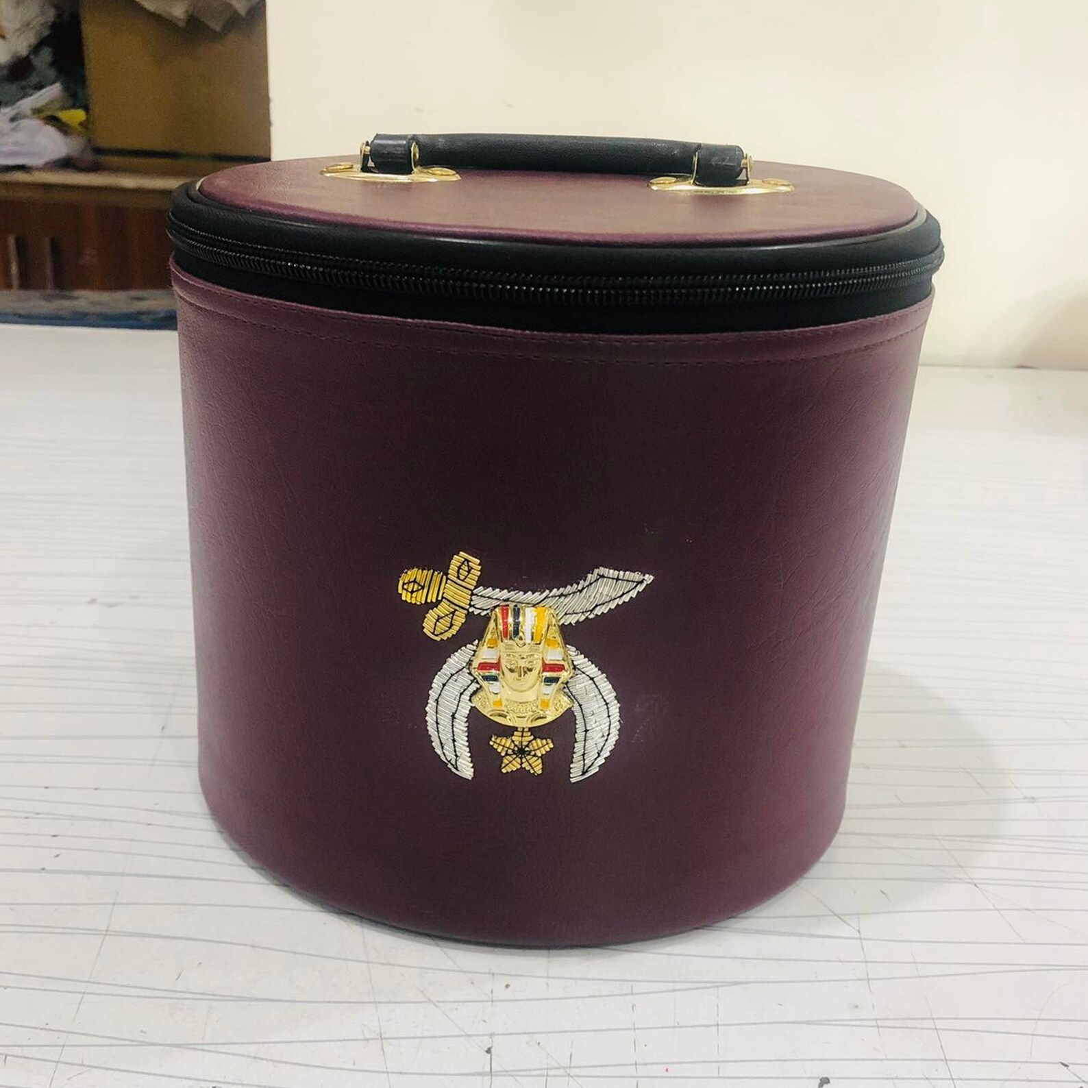 Masonic Regalia Shriner Fez Case Maroonhse Etsy