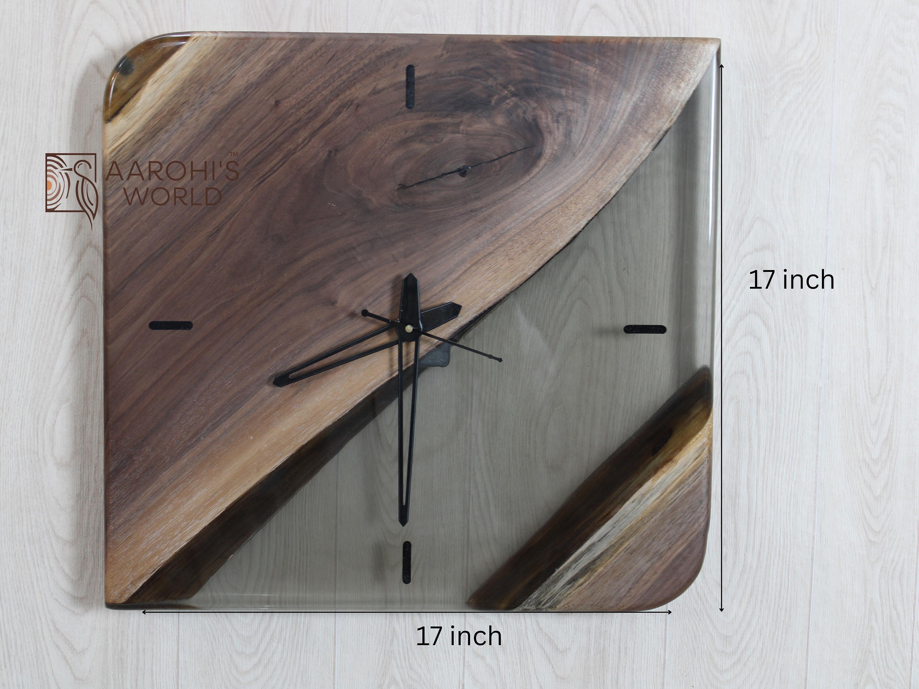 Big Sized Wooden Wall Clock Walnut Wood Clock Retro Wall Etsy