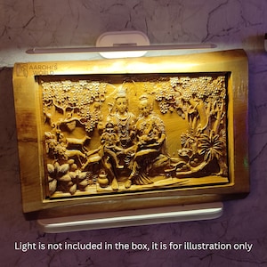 Lord Shiva Parvati 3D wooden wall art, unique wooden 3D engraved lord shiva wall decor