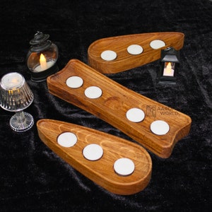 Candle holder of reclaimed Oak wood, house warming gift, handmade decor, Tealight Holder