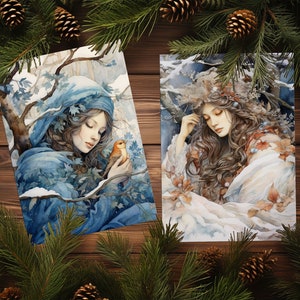 Woodland fairytale dreams- 2 Art prints 5x7&quot;, Fairytale art