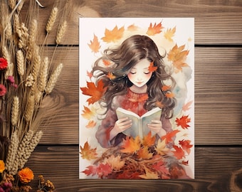 Diary of a Forest Girl- Art print 5x7” + bookmark 2x6”, Faitytale, whimsical art