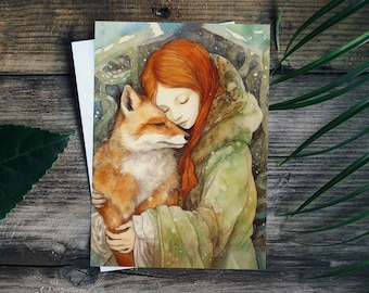 The Fox Spirit - 2 kunstprints 5"x7", sprookjeskunst