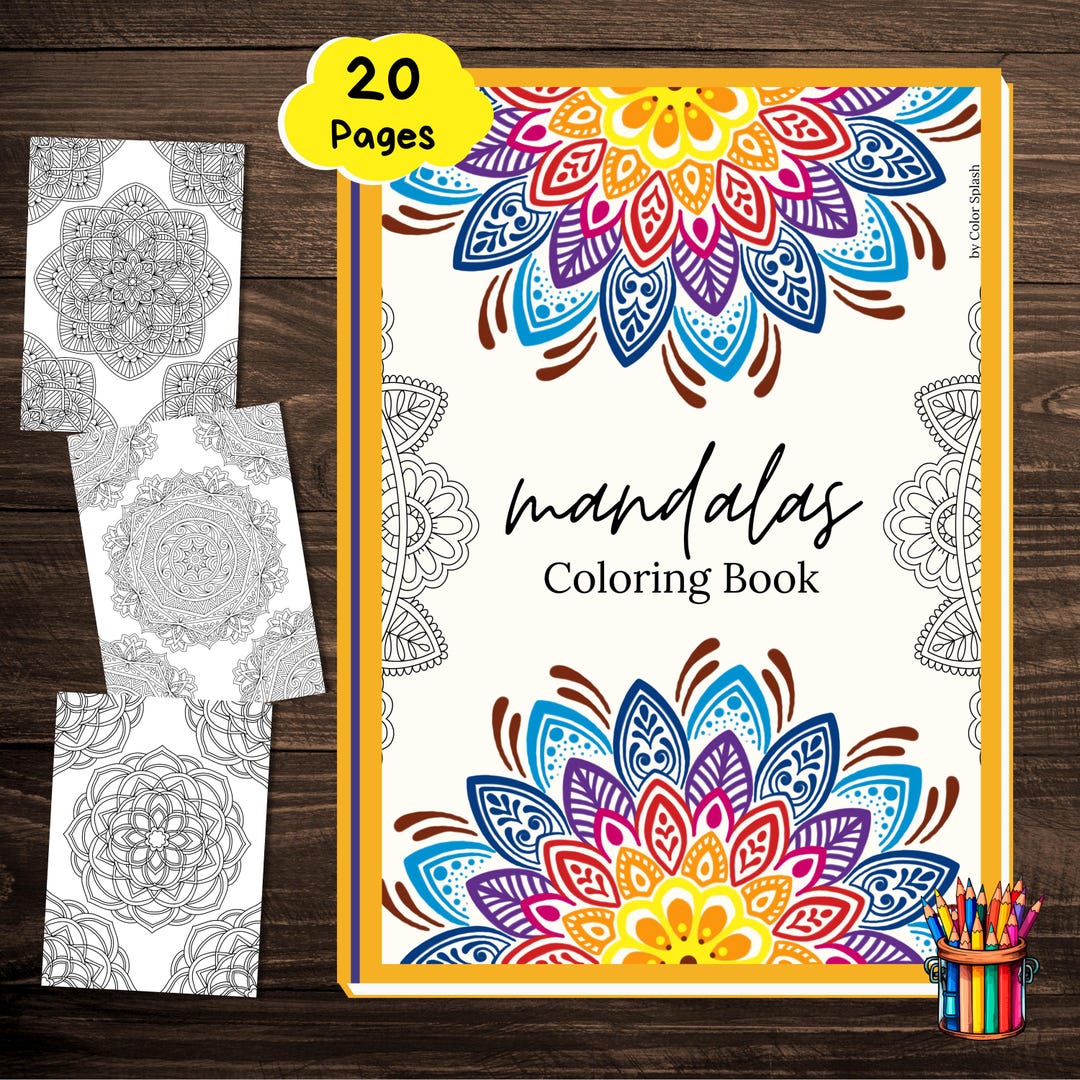 Mandala Coloring Book for Adults - 20 Printable Pages | Stress Relief ...