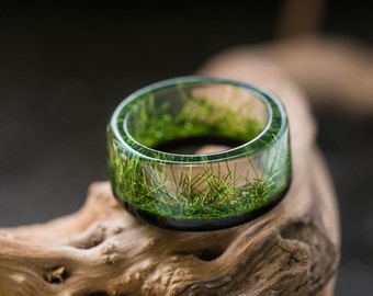 Unusual Ring made of Wood and Epoxy Resin Polaris | Handmade High Quality Wooden Beautiful Epoxy Ring| Rare Unick Ring| Nature Ring Polaris