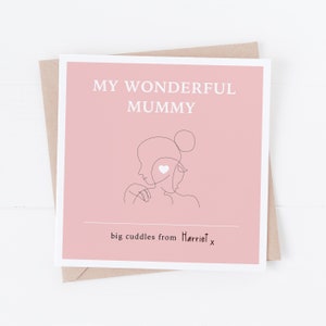 Gepersonaliseerde Moederdagkaart - To My Wonderful Mummy Card - Big Cuddles Card - Leuke Moederdagkaart - Leuke kaarten voor moeder